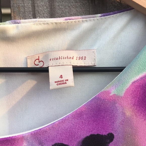 Db Purple Floral Dress - Size 4 - Picture 4 of 4